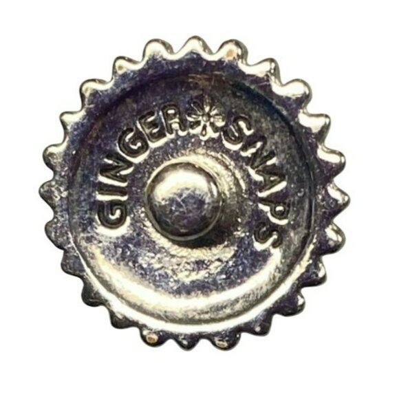 Ginger Snaps Silver & Rhinestone Snap Charm Button - Picture 2 of 2